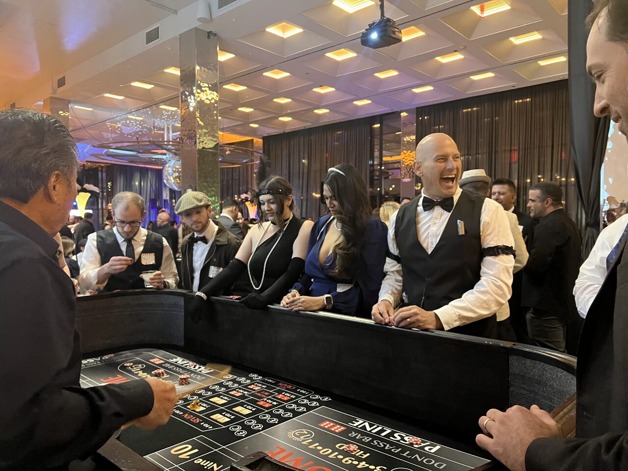 Guests playing at a real Bay Area casino party